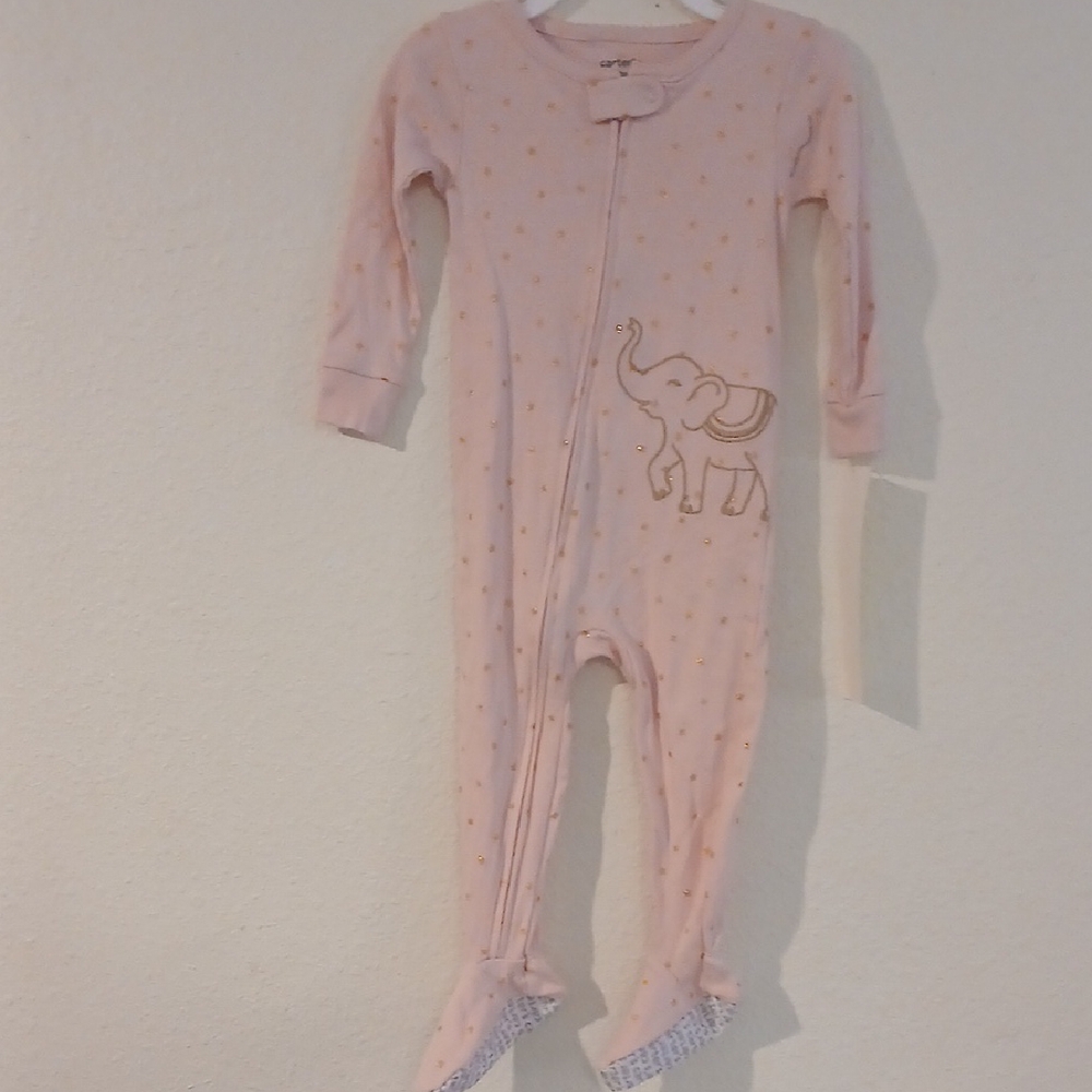Carter's Pink Star and Elephant Footie